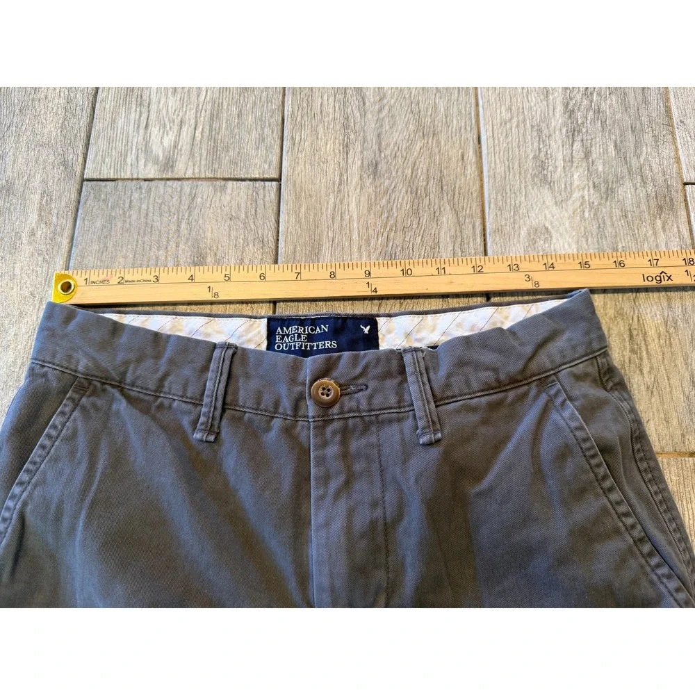 American eagle chino pants size 29 x 32 Mens 29x32 Khaki Pant Gray Cotton Preppy